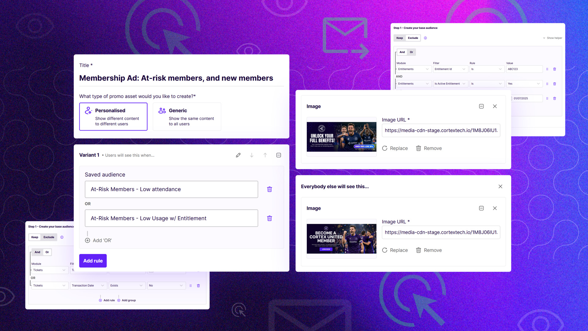 Identify and target at-risk fans based on low attendance or unused entitlements