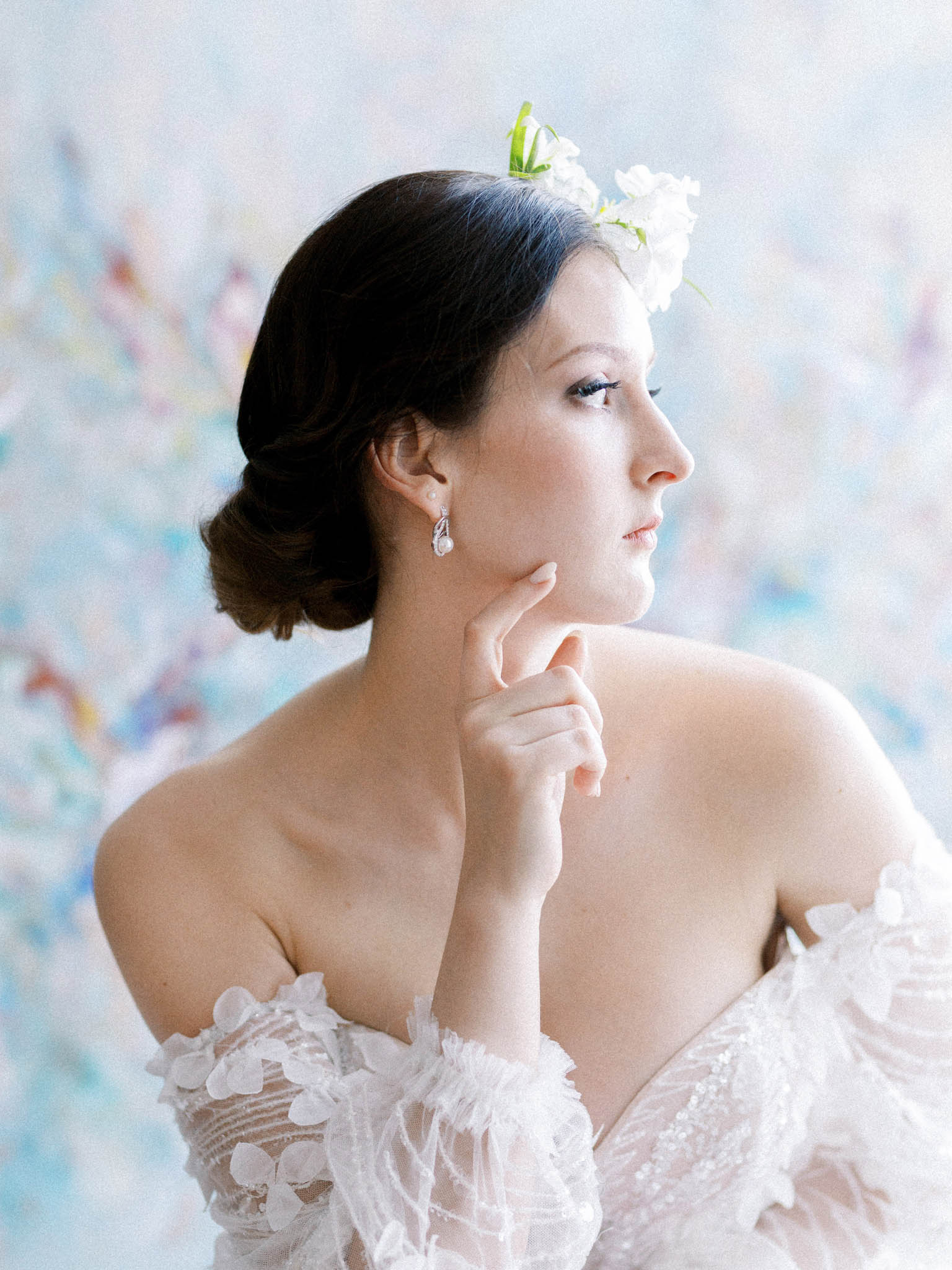 Modern Scandinavian Inspired Bridal Editorial at Le Monastère des Augustines