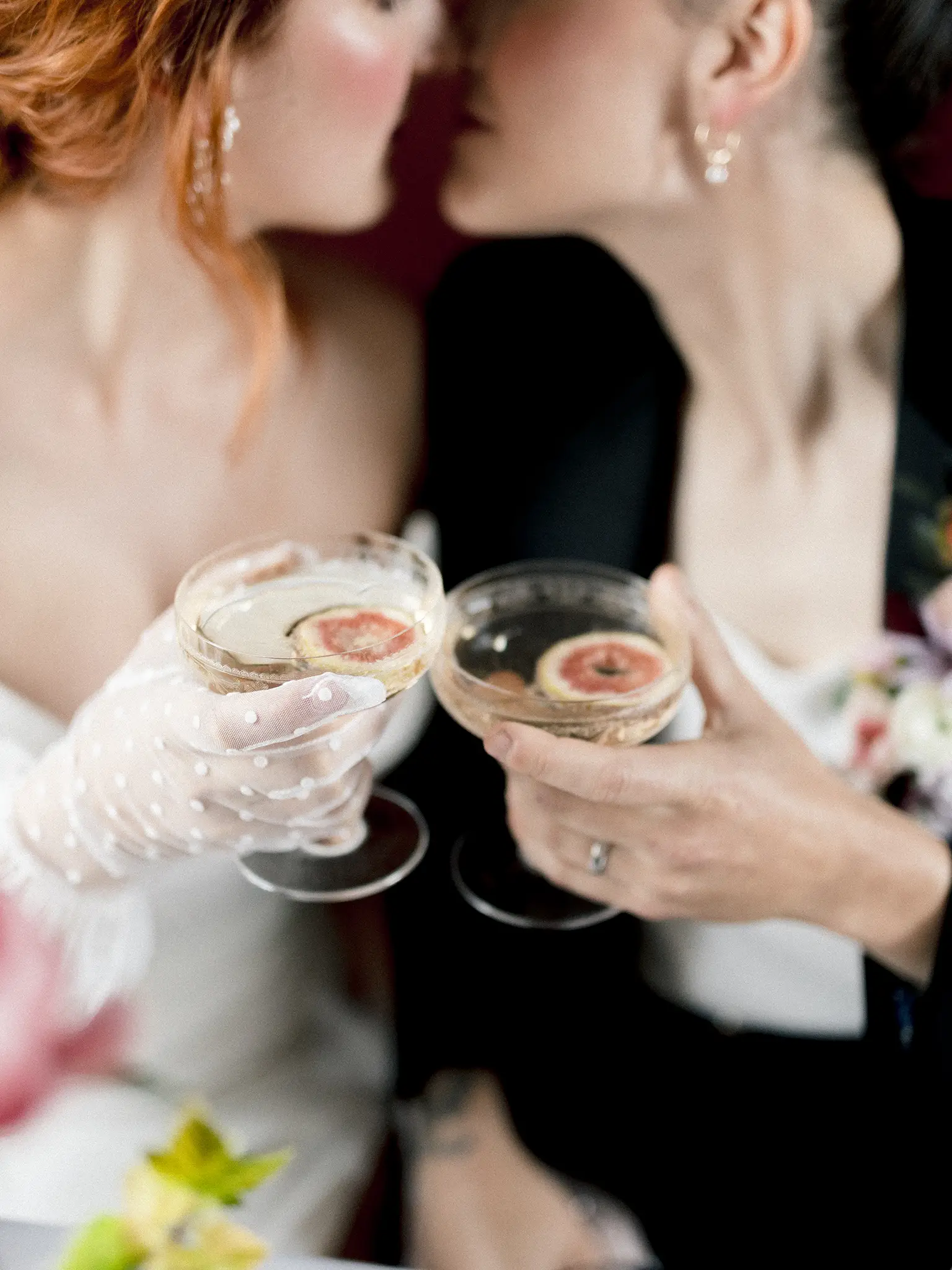 Maroon and black wedding editorial at Château Ste-Agnès in the Eastern Townships, Quebec - image 15