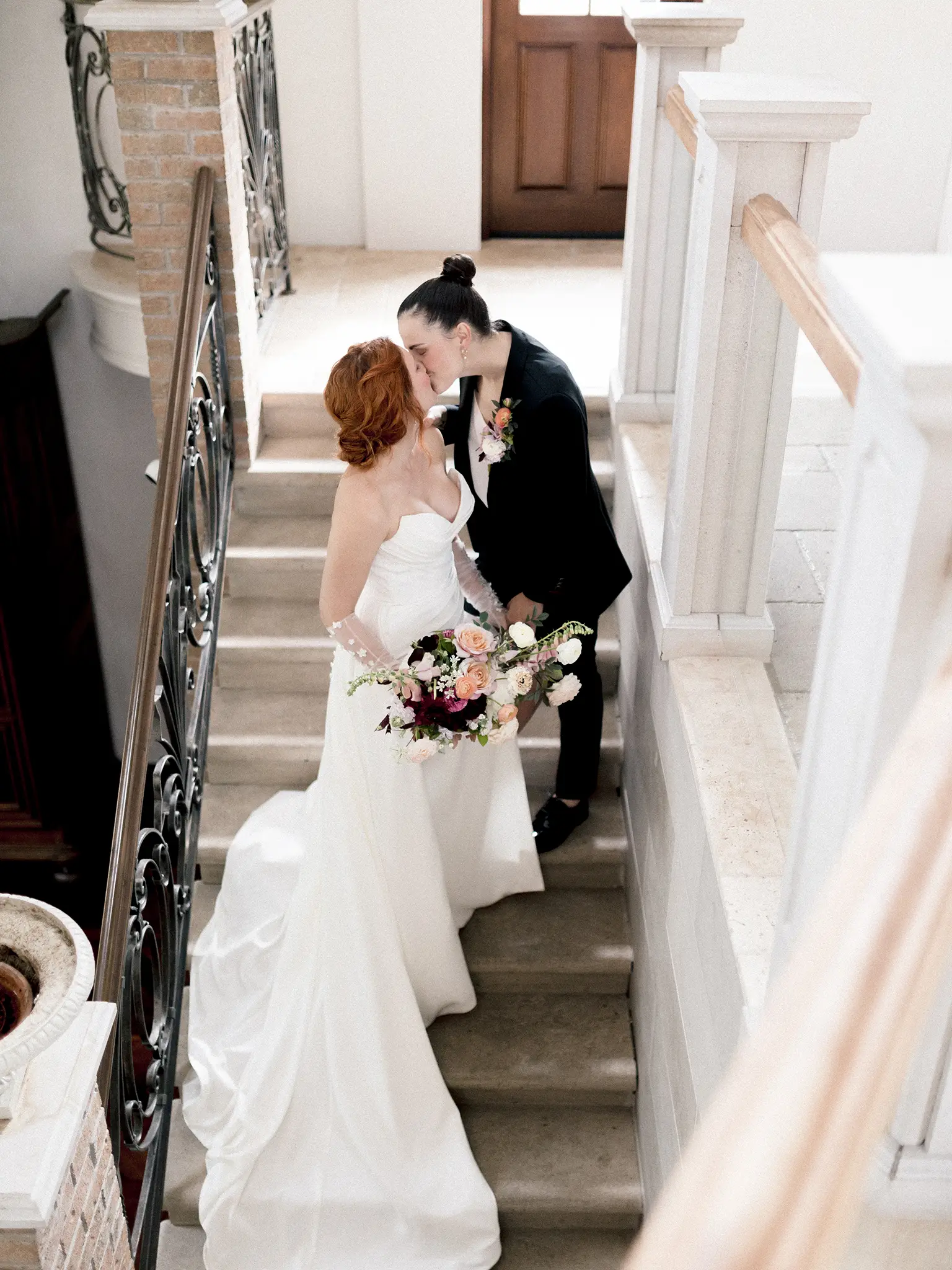 Maroon and black wedding editorial at Château Ste-Agnès in the Eastern Townships, Quebec - image 26