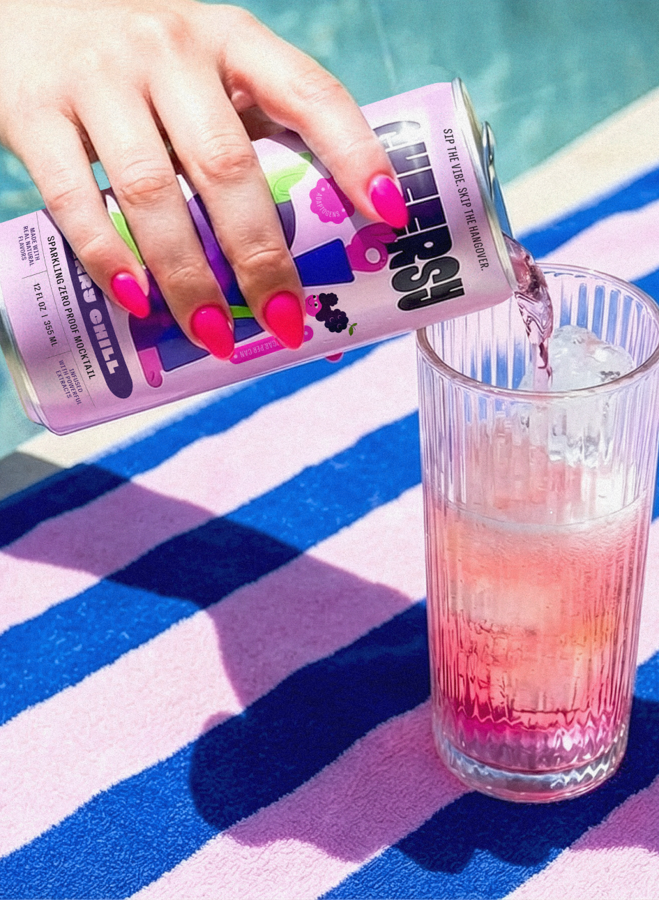 Business cards for KNTR, showing the back and front on a textured background.