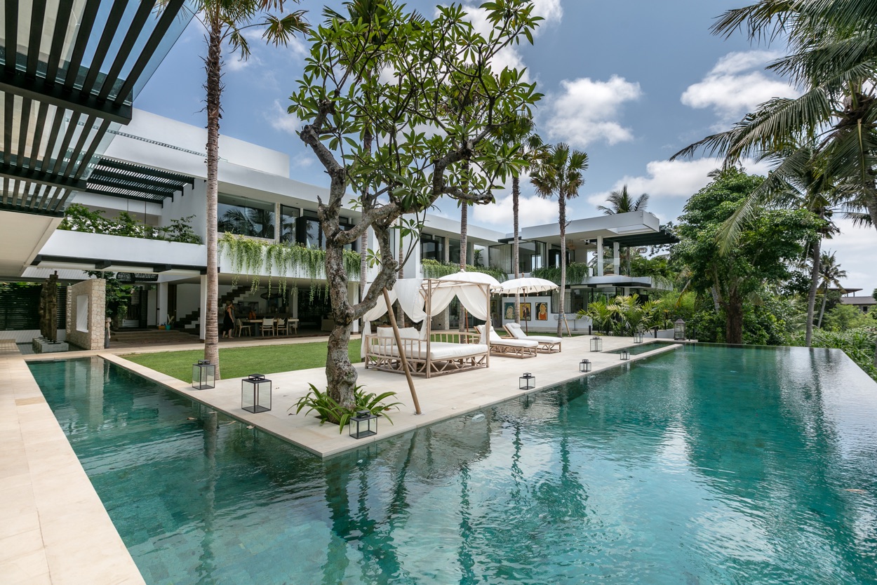 Picture of the beautiful Sapta Bayu  villa in Bali, taken from the pool.