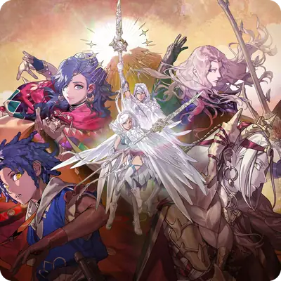 Fire Emblem key art with six characters