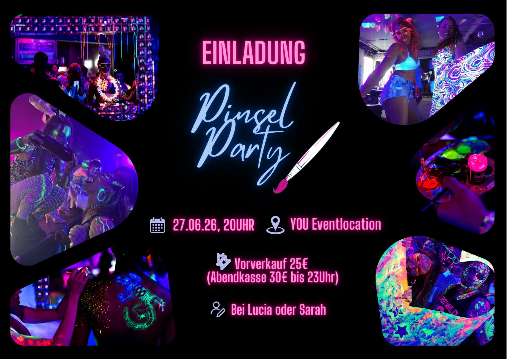 Pinselparty 2026 Einladung