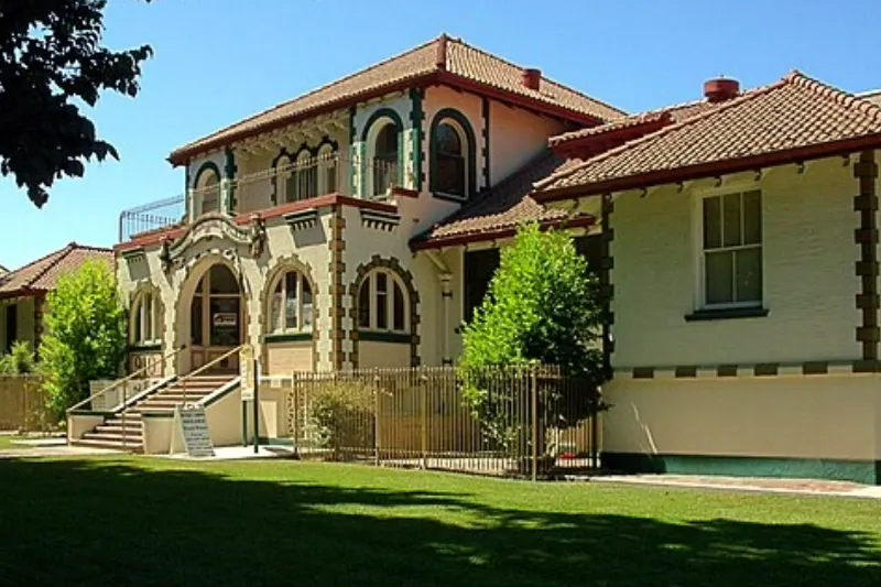 The original Hazel Hawkins Hospital, Hollister, California.