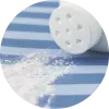 A bottle of Johnson and Johnson Baby Powder spilled over on its side.