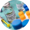 A vial of MMR vaccine.