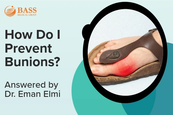 Video thumbnail with the title "How Do I Prevent Bunions?" and a close-up image of a foot with a bunion in a sandal
