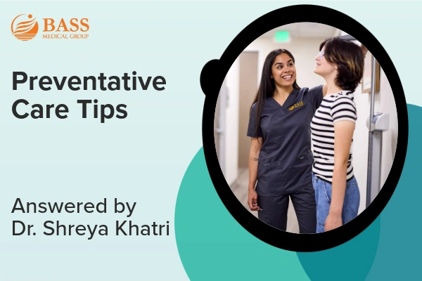 Thumbnail with "Preventative Care Tips" and a photo of a woman in scrubs with a young woman