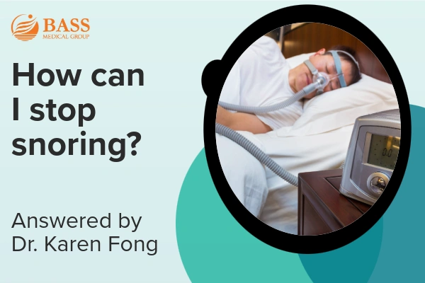 Video featuring a man using CPAP machine to relieve snoring