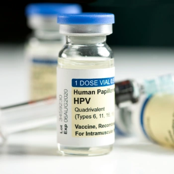 Vial of the HPV vaccine