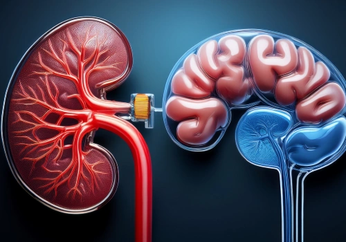 Illustration showing the connection between kidney health and Parkinson’s disease
