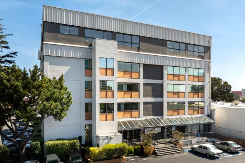 Exterior of five-story building in Emeryville