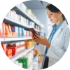 Shopper checking a food recall notice after recent Salmonella recalls involving packaged foods and dietary supplements