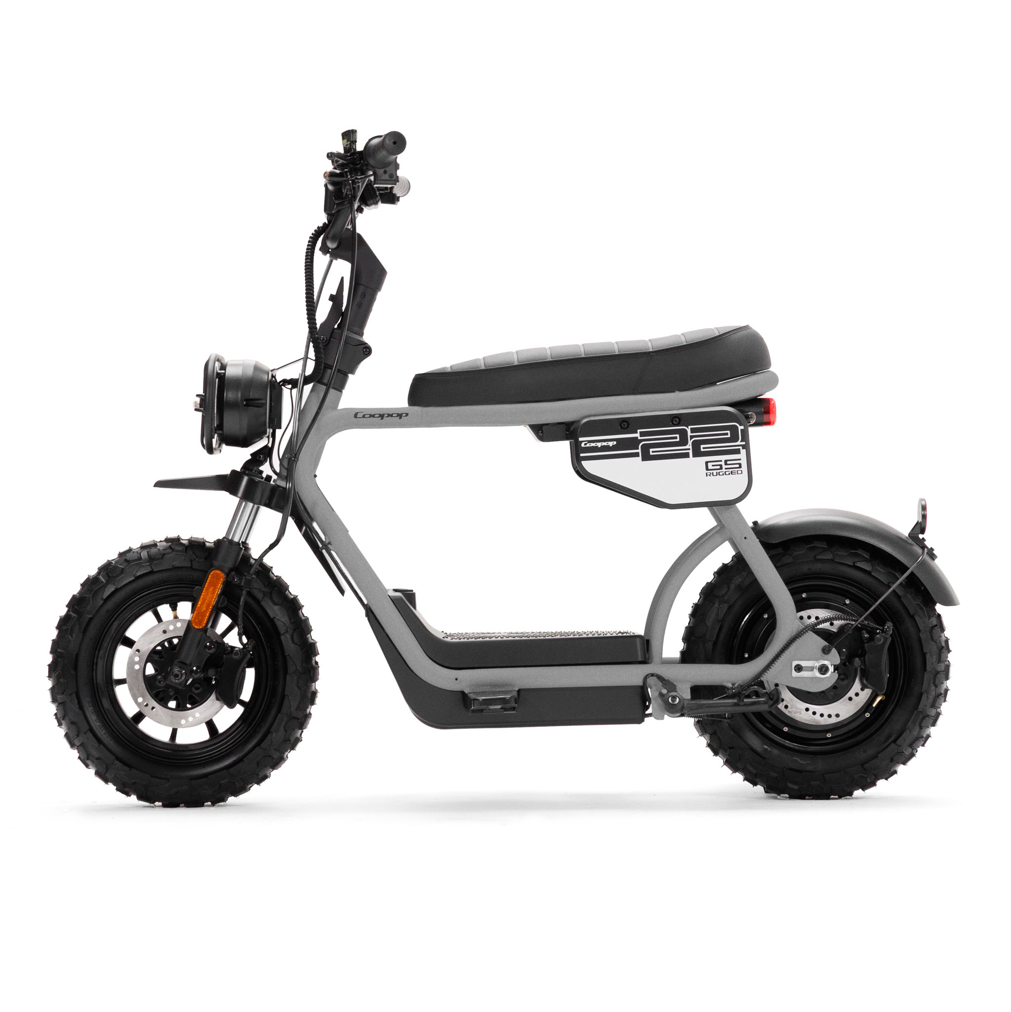 Coopop Rugged GS in Stonegrey – Seitenansicht