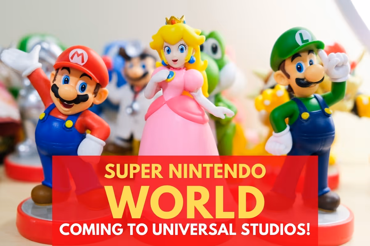 Mario, Peach and Luigi's Figurines - Super Nintendo World coming to Universal Studios!