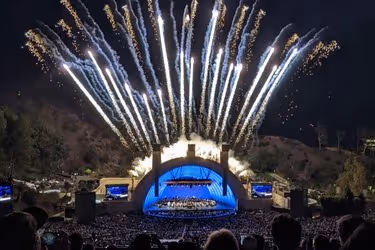 Hollywood Bowl with fireworks