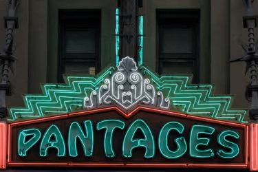Pantages Theatre sign