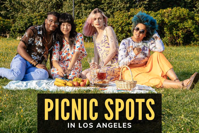 Best Picnic Spots in Los Angeles - Group of friends having a picnic