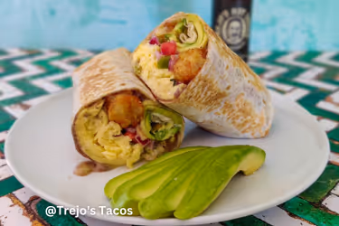 Breakfast burrito from Trejos Tacos