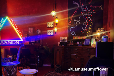 Pile of jenga in LA Museum of Love