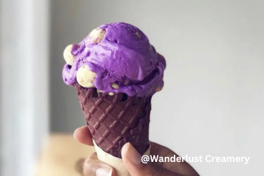 Ube Ice Cream at Wanderlust Creamery
