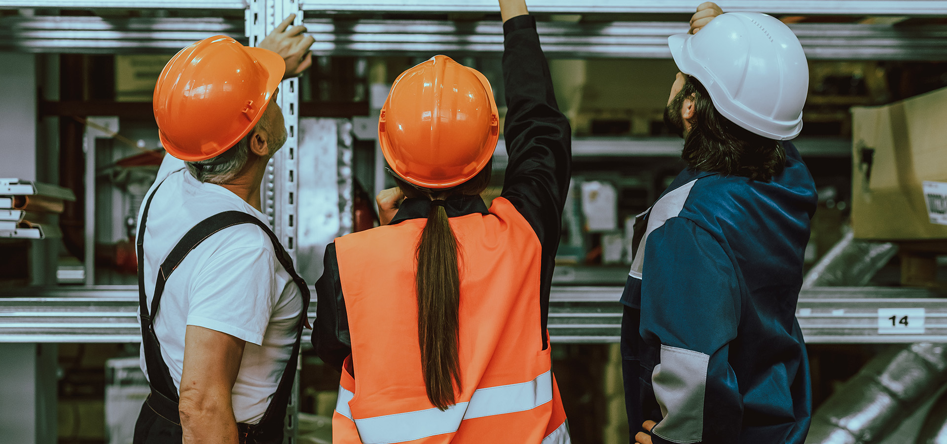 Workers working together