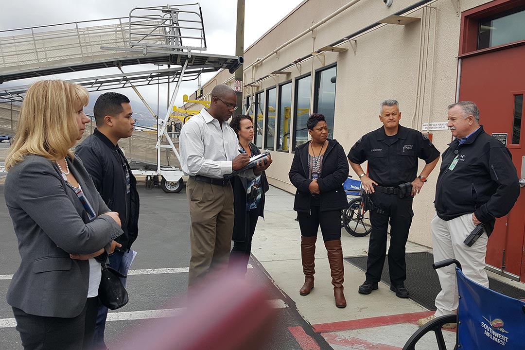 Safety assisting LAPD with tactical training drill at Van Nuys Airport