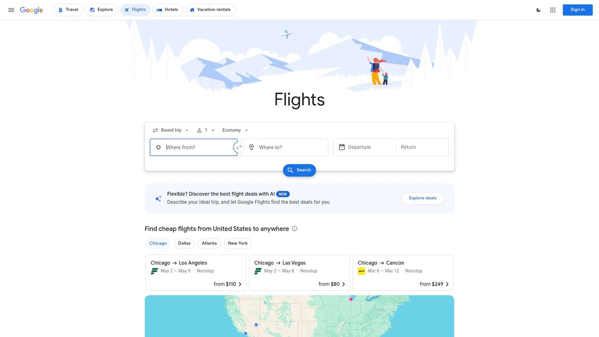 Page Google Flights montrant l'historique tarifaire d'un vol Paris-Santorin en haute saison