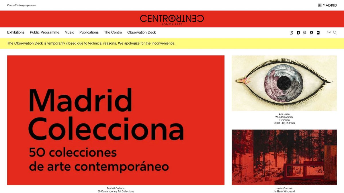 Aperçu du site Centro Centro, un rooftop incontournable de Madrid avec vue panoramique sur la ville
