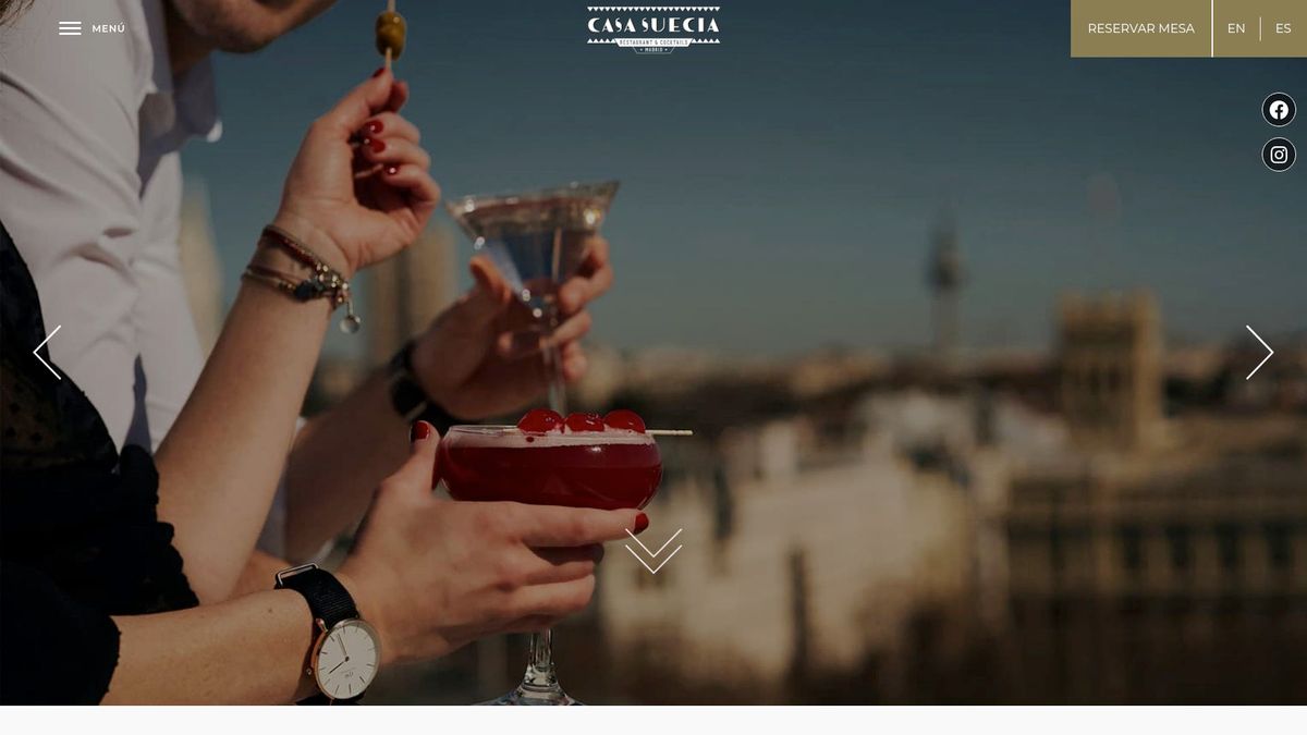 Site officiel Casa Suecia, rooftop bar à Madrid avec vue panoramique sur la ville