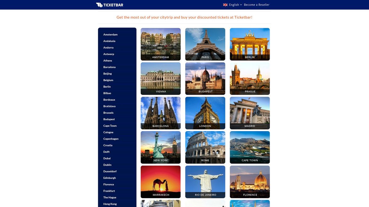 Interface de réservation en ligne Ticketbar pour l'accès aux musées du Vatican