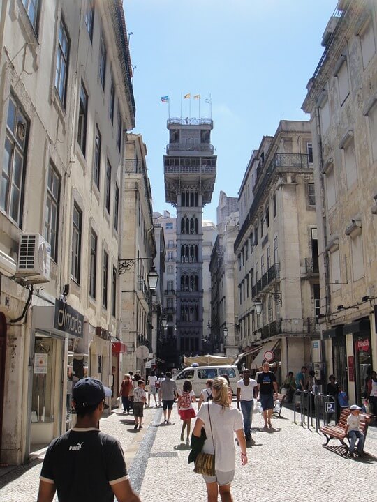 ascenseur santa justa lisbonne portugal