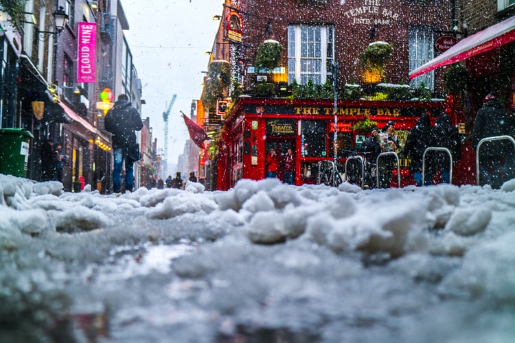 neige dublin irlande