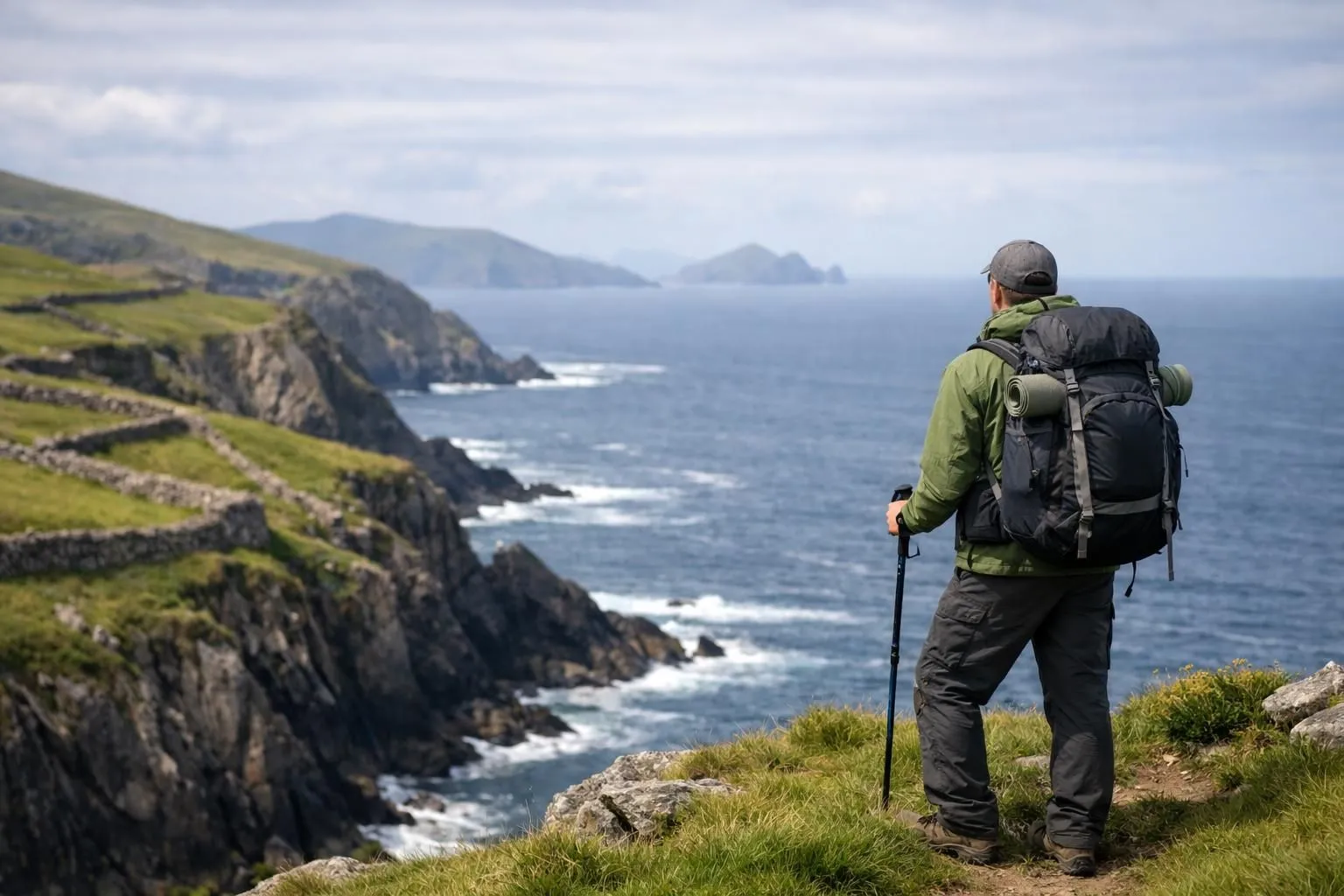 Vue panoramique de Dingle en Irlande avec ses maisons colorées et le port, destination idéale pour un séjour de deux jours en péninsule irlandaise