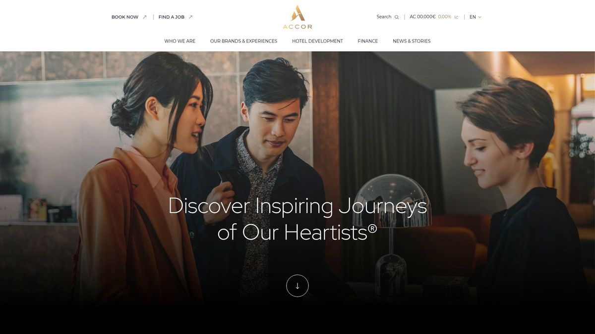 Screenshot of www.accor.com