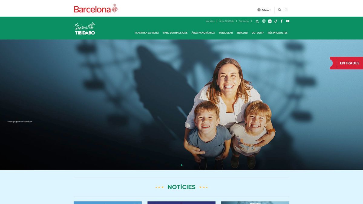 Screenshot of www.tibidabo.cat
