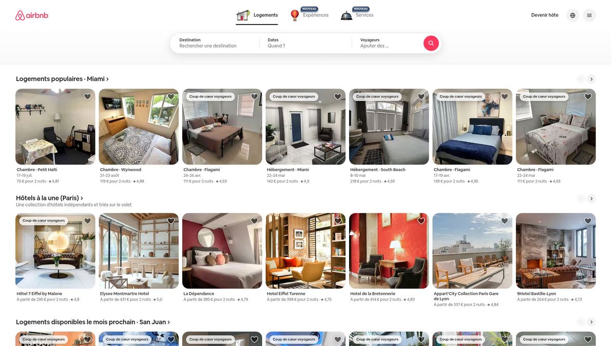 Screenshot of www.airbnb.fr