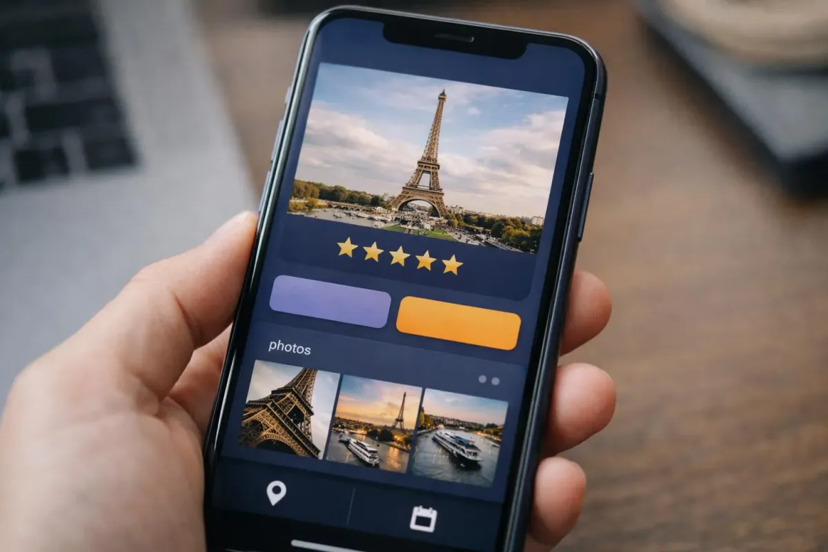 Tour Eiffel, bateaux sur la Seine, paysage parisien.