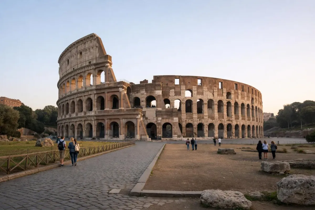 Le Colisée, monument historique emblématique de Rome, Italie.