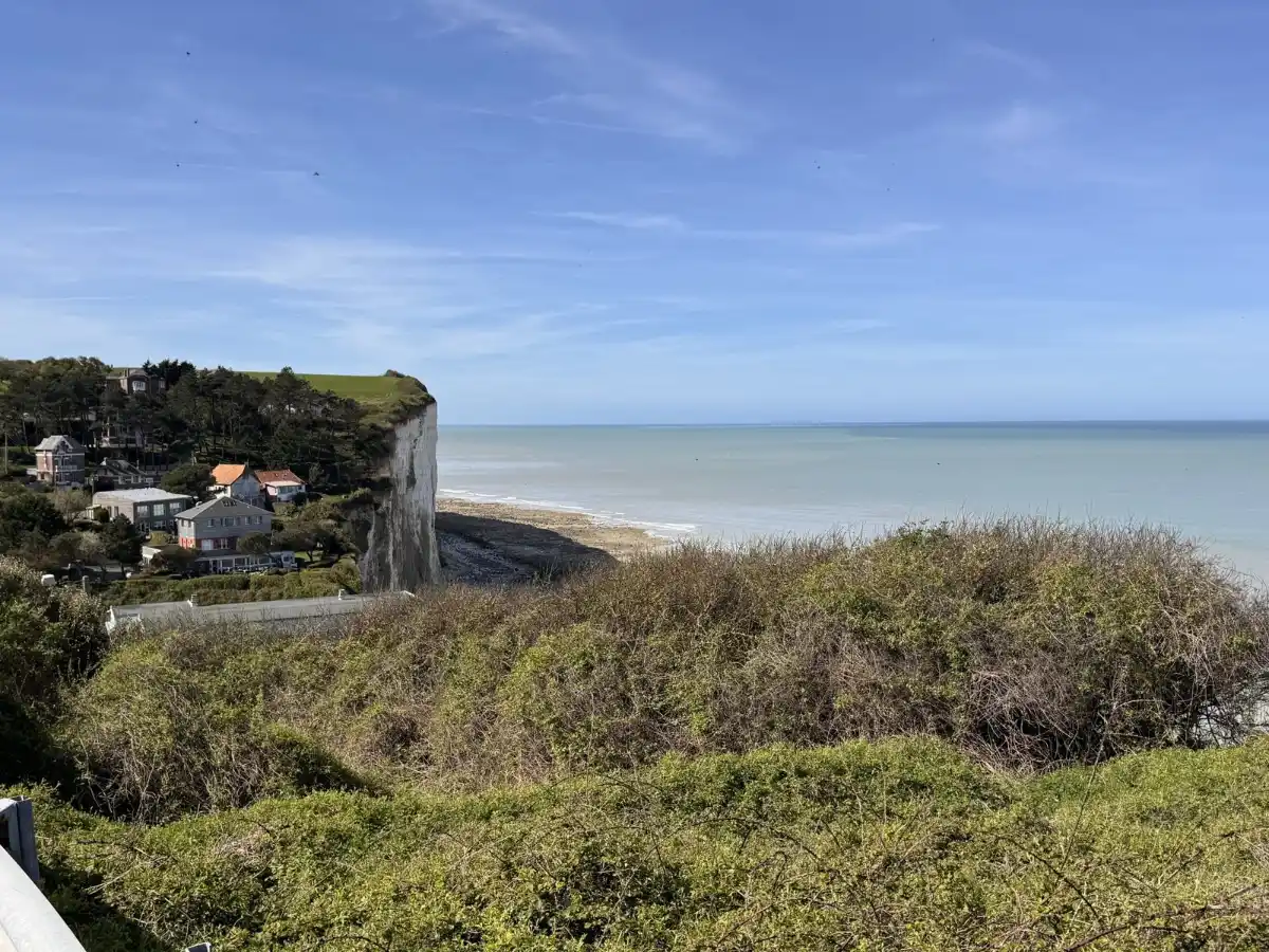 Vue sur la mer et les falaises depuis le Bois de Cise