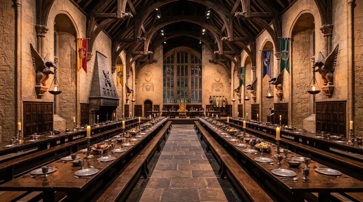 L'emblématique Grande Salle des Studios Harry Potter, Visiter les studios Harry Potter