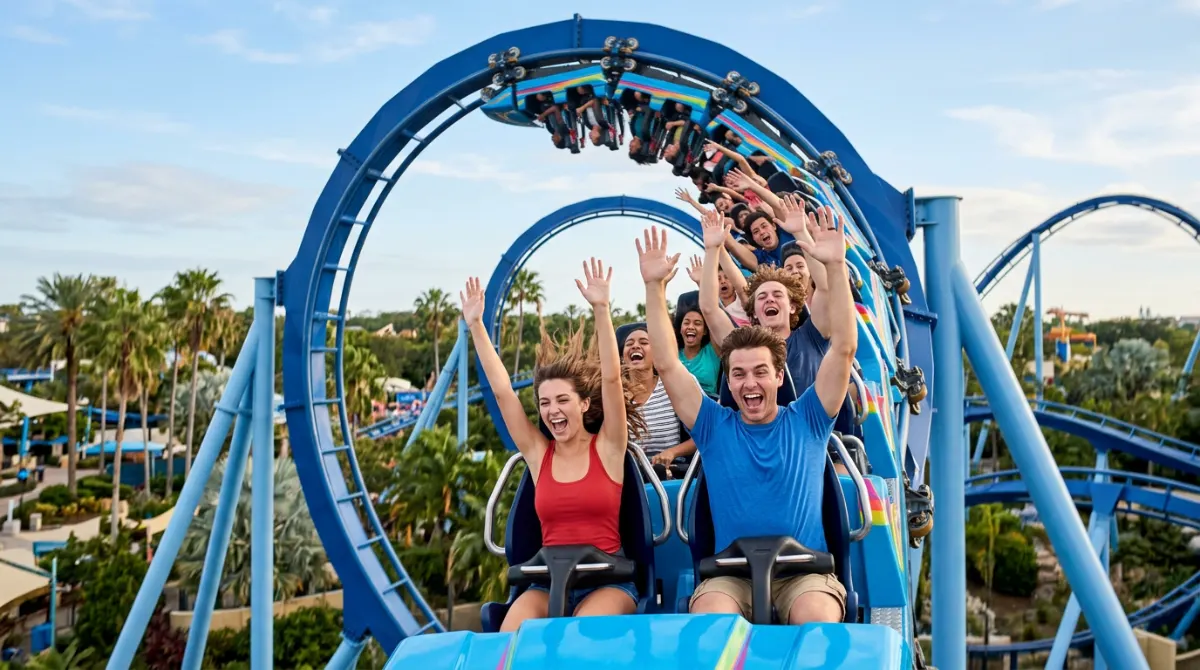 Sensations fortes sur les montagnes russes de PortAventura