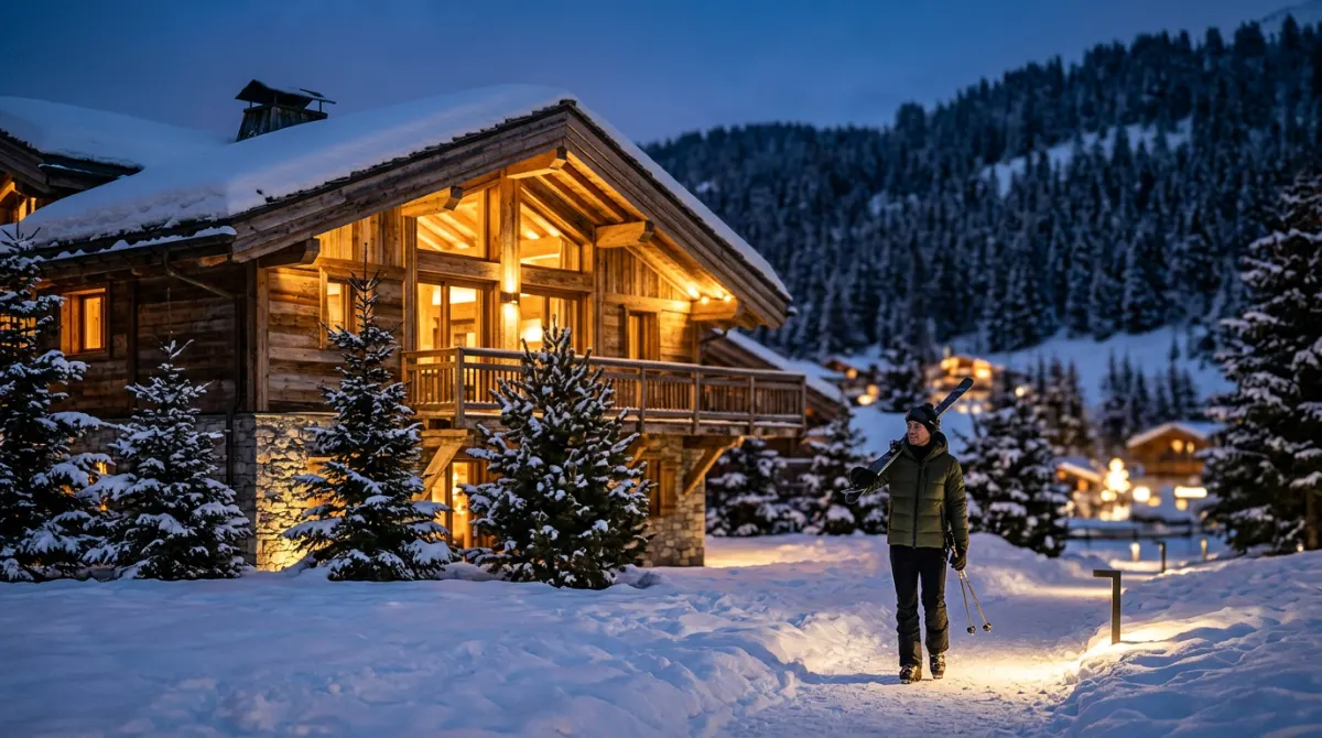 Chalets de luxe illuminés à Courchevel 1850