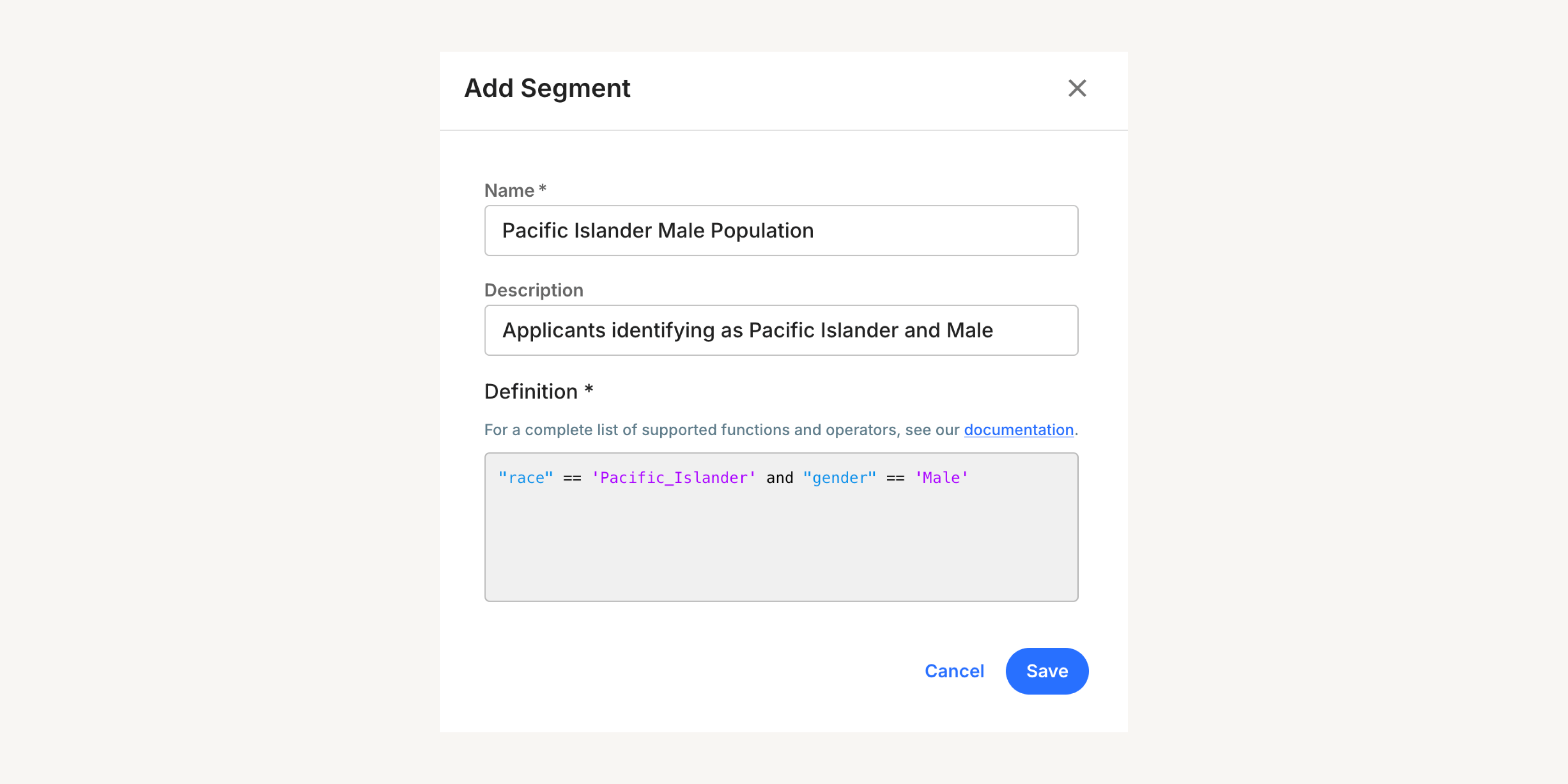 Create a new user segment that can be tracked