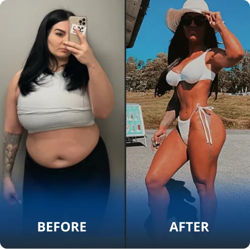 Bella before-and-after transformation