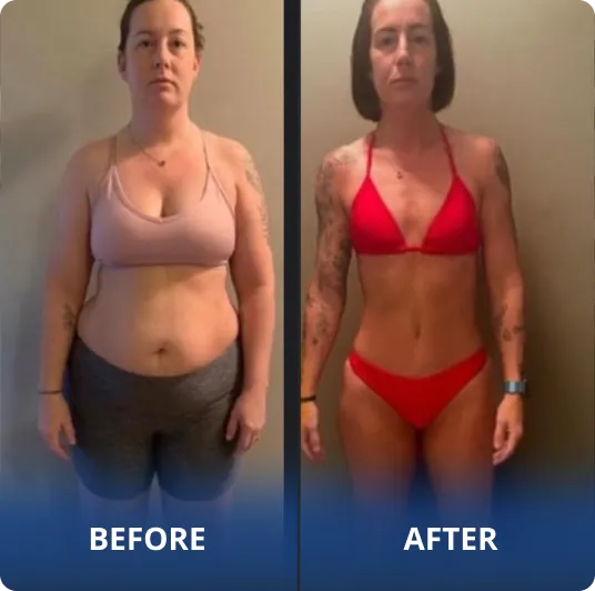 Christine before-and-after transformation