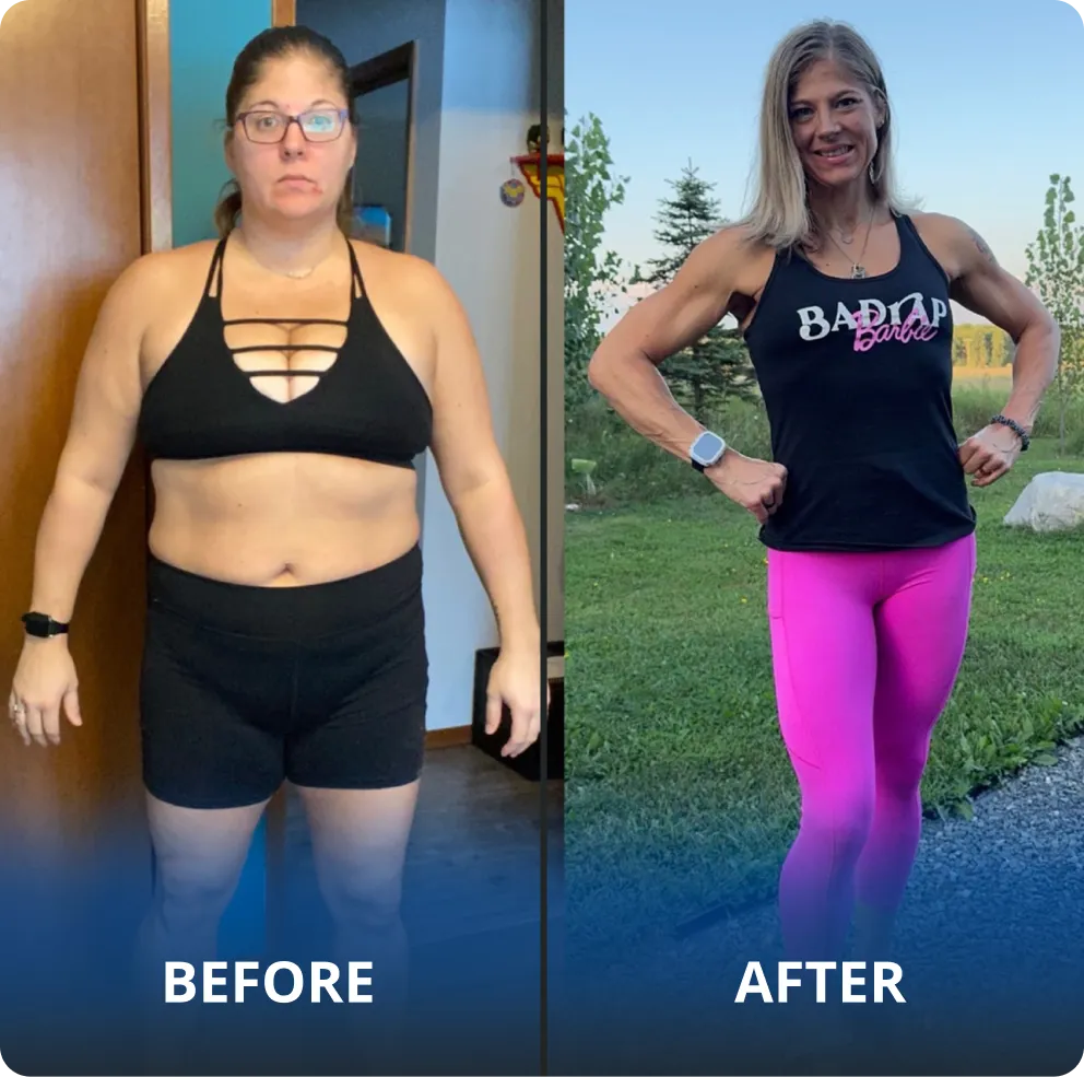 GFIT client Correna — Winnipeg weight-loss and strength transformation