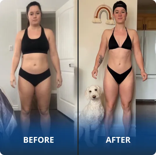 GFIT client Hayley — before and after transformation