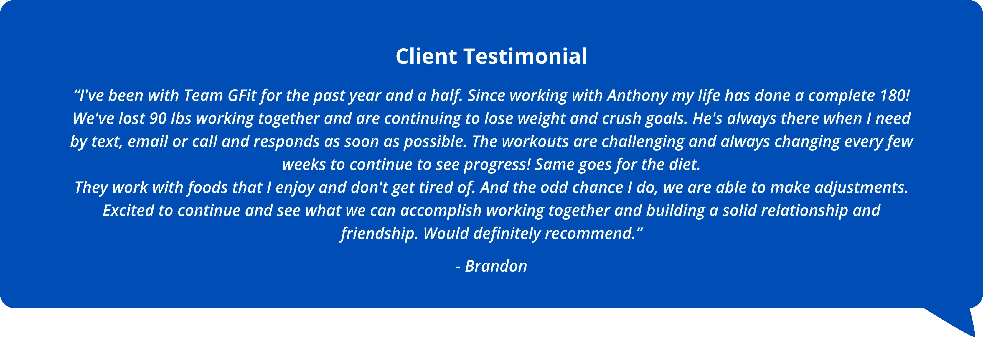 Client Testimonial